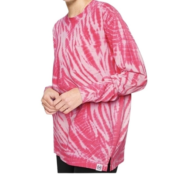 VICTORIA'S SECRET PINK LONG SLEEVE CAMPUS TEE TIE DYE XSMALL T SHIRT TOP TUNIC - Picture 2 of 8